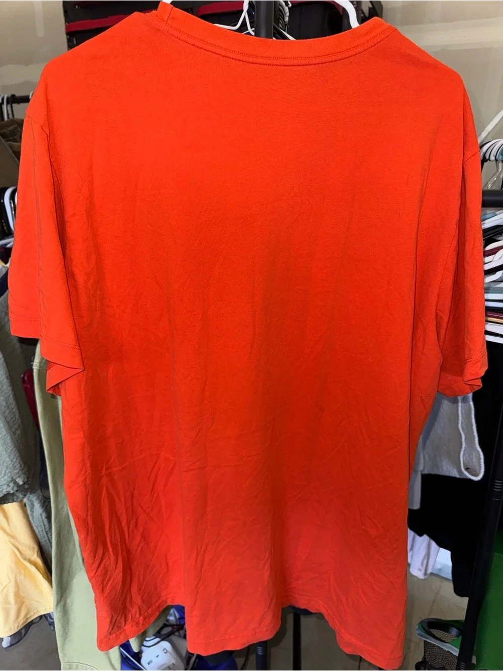 Nike Men’s Orange Beaver Nation Short-Sleeve Tee with Black Graphic